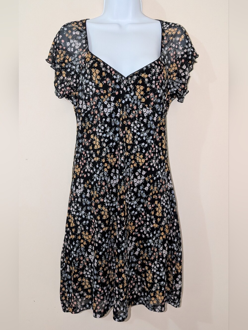 Ultra Flirt Juniors Size Large Cute Floral Dress Spring Summer NWOT